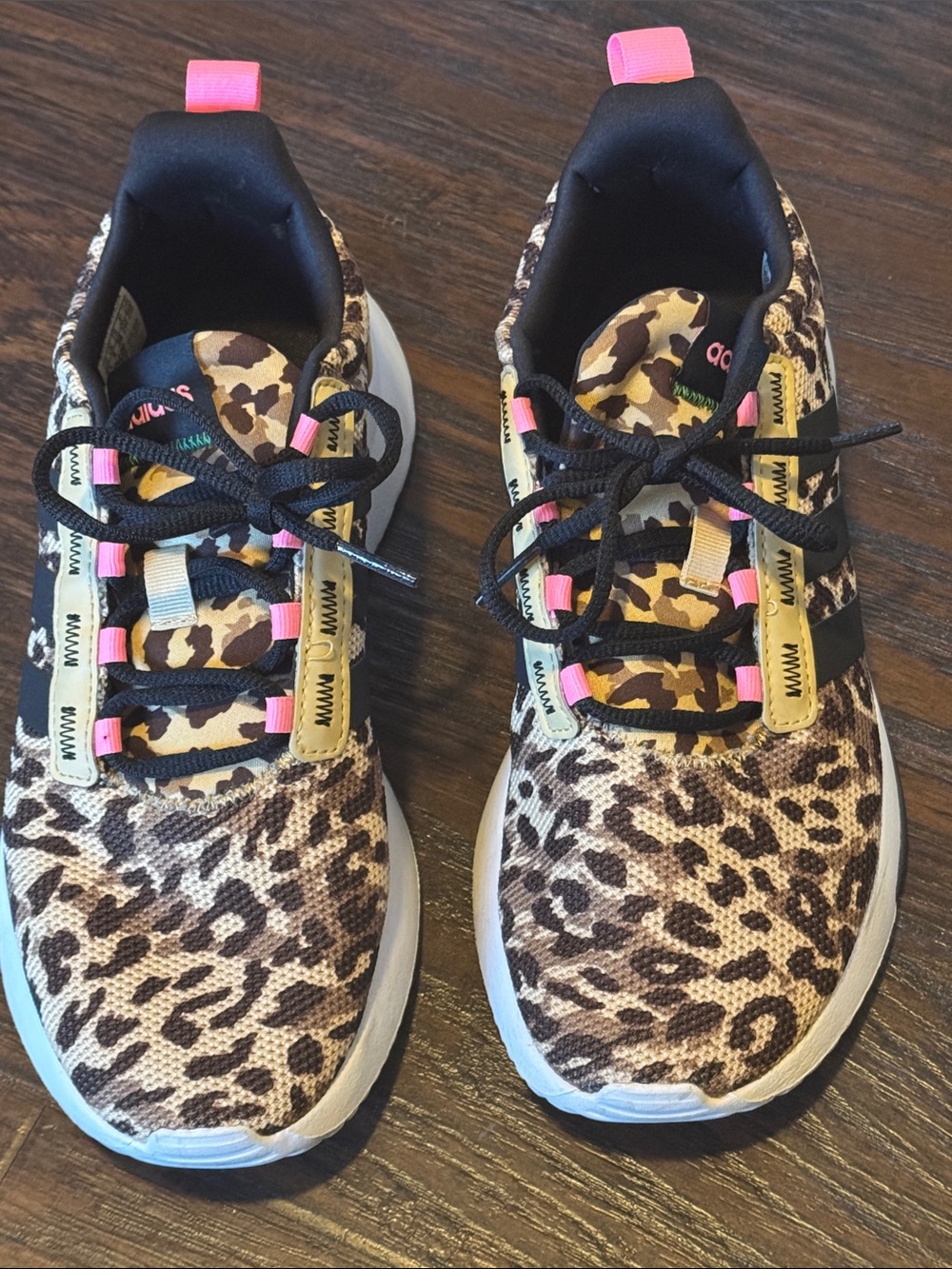 adidas Leopard Print Women's Sneakers with Pink Accents